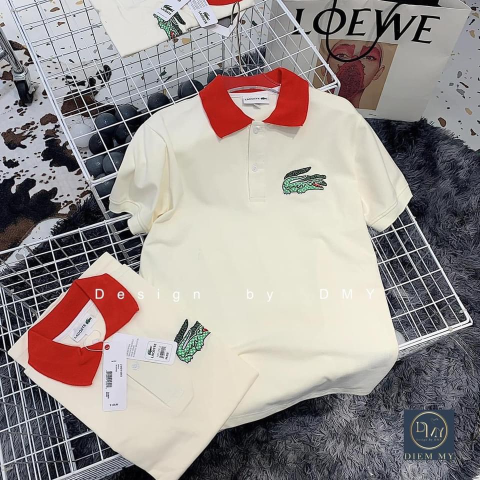 [ảnh thật-sẵn] Áo phông polo hình thêu cá sấu