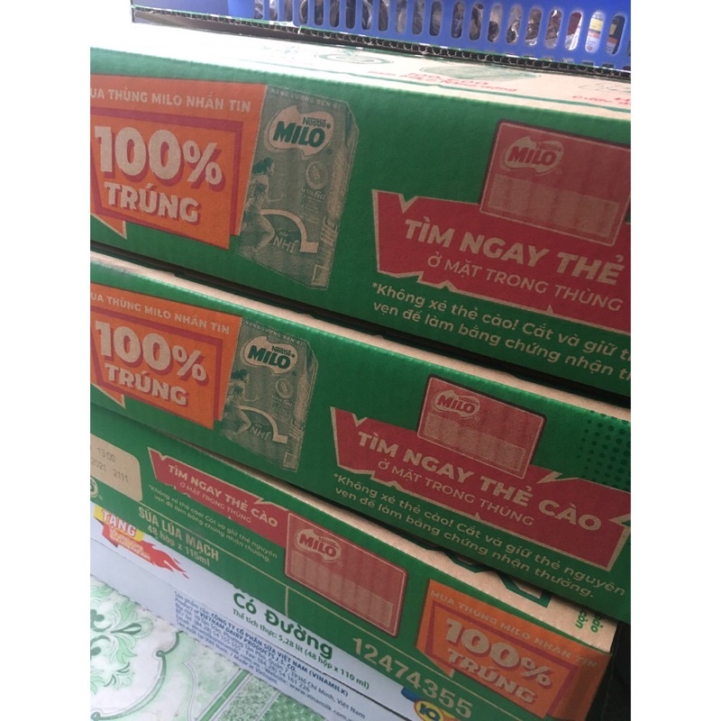 Thùng 48 hộp thức uống lúa mạch Milo 115ml