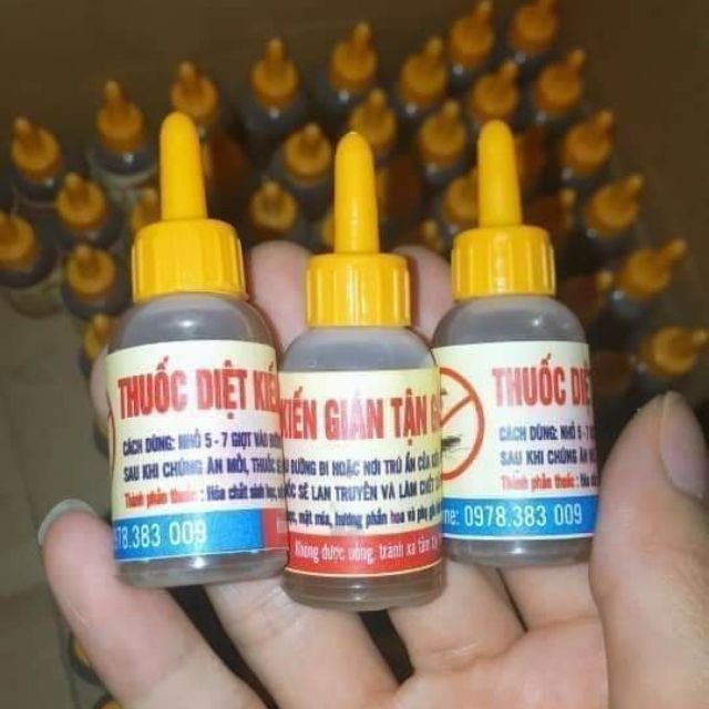 Sét 3 lọ thuốc diệt kiến, diệt dán