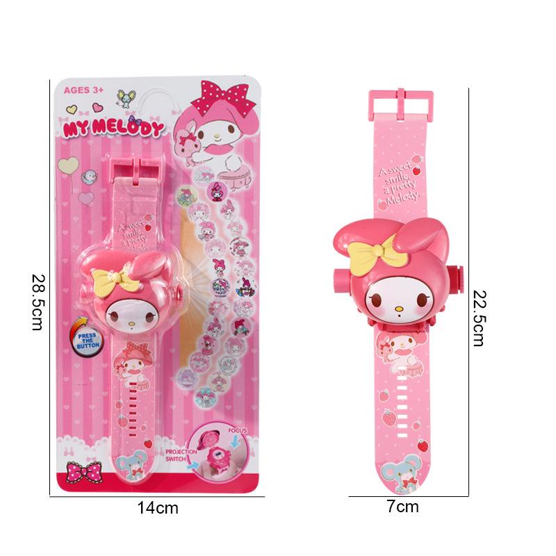 SANRIO Đồng Hồ Chiếu Hoạt Hình Cinnamoroll Melody Hello Kitty Đáng Yêu Dành Cho Trẻ 24 Tuổi