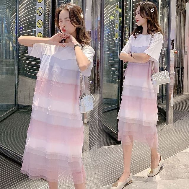 [Order] Đầm Suông Tầng Voan Bigsize