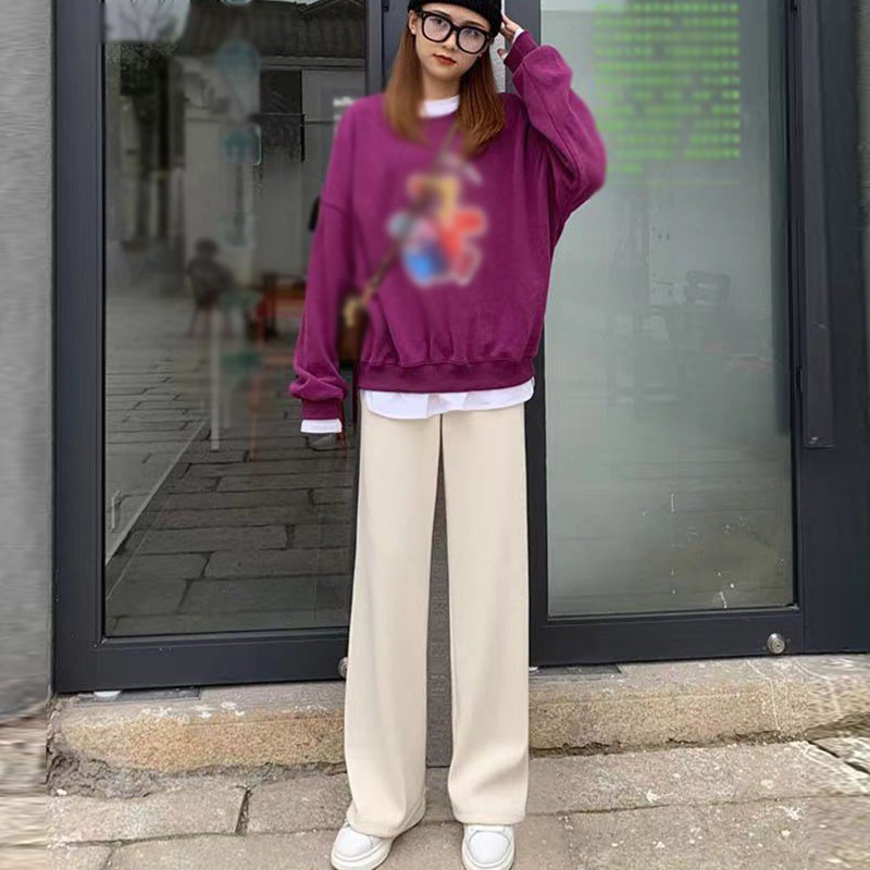 Quần Dài Nữ Lưng Cao Ống Rộng Thời Trang