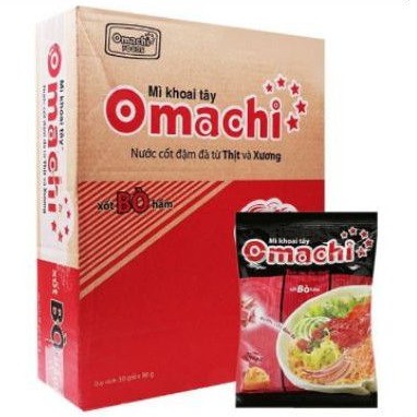 [Mã GROSALE2703 giảm 8% đơn 250K] MÌ OMACHI BÒ HẦM /TÔM CHUA CAY/SƯỜN HẦM /SPAGETTY*80G THÙNG 30G