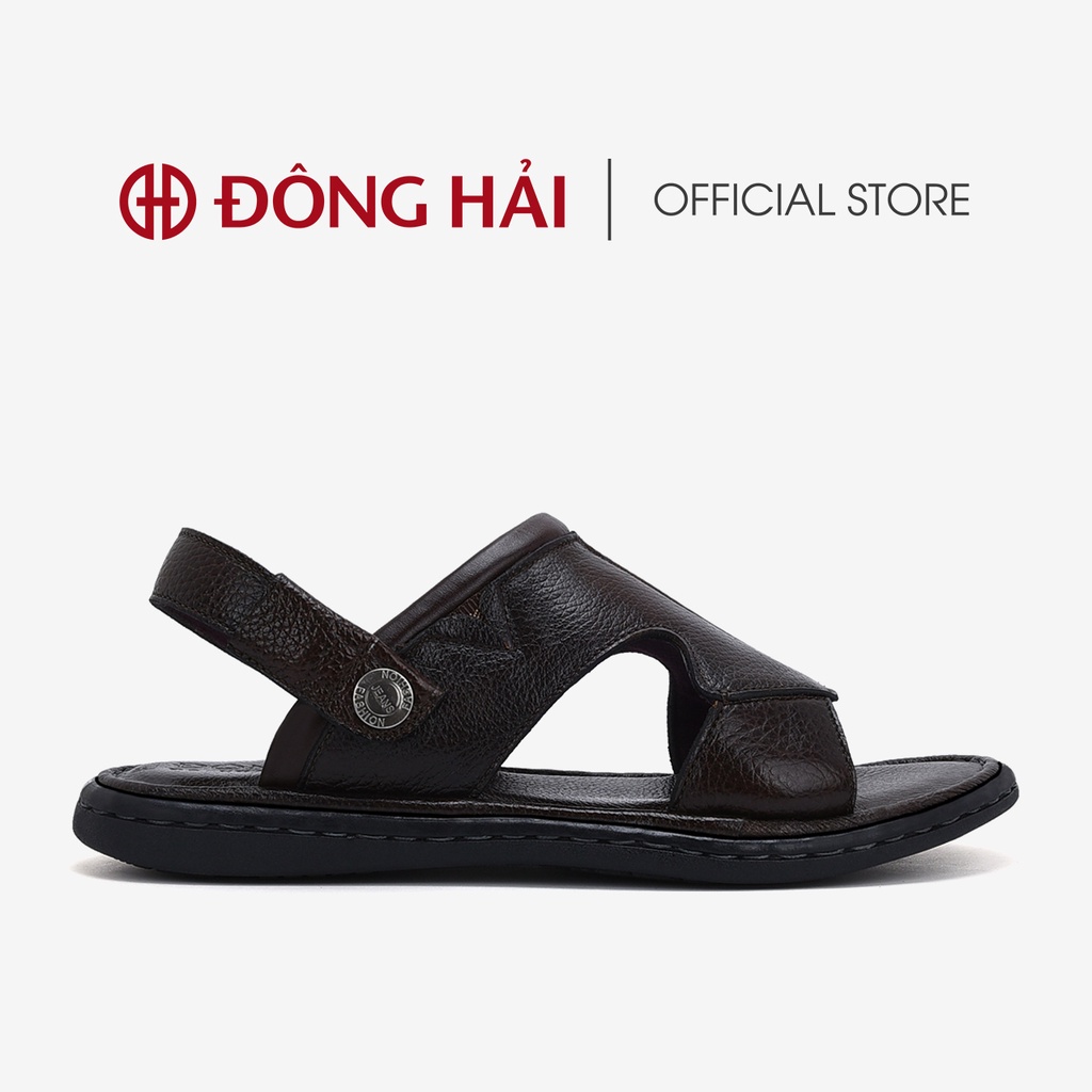 Giày Sandal nam Đông Hải thiết kế quai ngang cut-out hiện đại đế cao 3cm tiện dụng - S1134