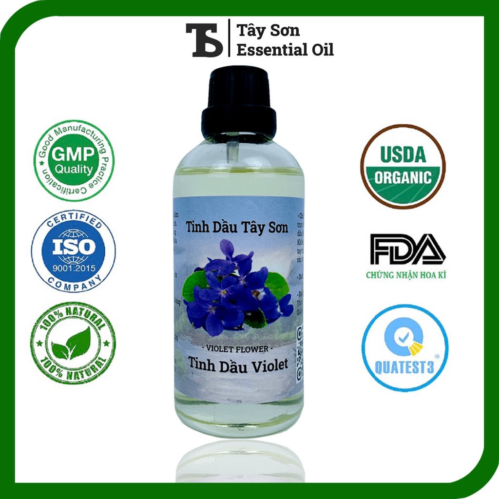 Lọ 100ML Tinh Dầu Hoa Violet Tự Nhiên Nguyên Chất Khử Khuẩn Thơm Phòng