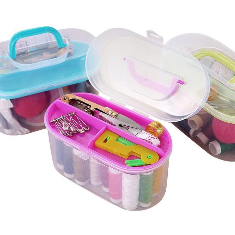 Bộ kim chỉ may vá đa năng, Bộ kim chỉ 36 món dùng trong may vá kèm hộp đựng trong suốt  - Tokyo Store