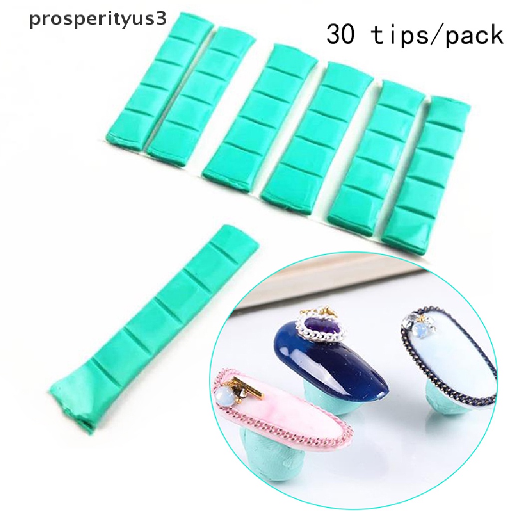 [prosperityus3] 30pcs Fixing Clay Stick Removable Glue Clay Mud For Nails Tips Holder Reusable [new]