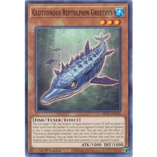 Thẻ bài Yugioh - TCG - Gluttonous Reptolphin Greethys / MP21-EN183'