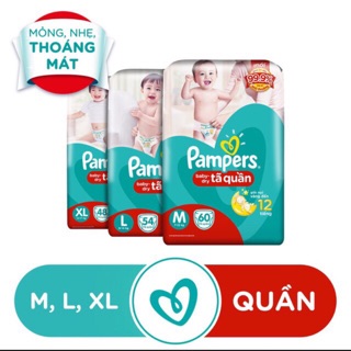 Bỉm Quần Pampers M60,L54,XL48