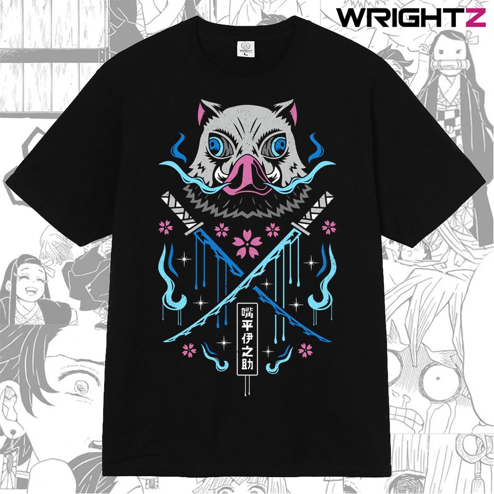 Áo thun Anime Manga Demon Slayer Inosuke Thanh Gươm Diệt Quỷ phong cách Nhật Bản chất cotton tay lỡ phom rộng big size