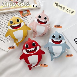 Túi đeo chéo cho bé trai, bé gái dễ thương-Túi đéo chéo Baby Shark siêu xinh phong cách Hàn Quốc