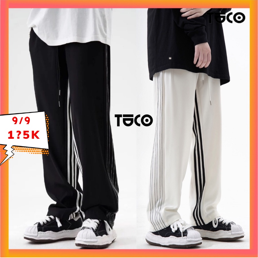 Quần 3 sọc kiểu mới TUCO, Ống suông Nam Nữ Unisex Form Rộng, Vải Mịn Mềm Mát Quần Joker, Joger, Thể Thao