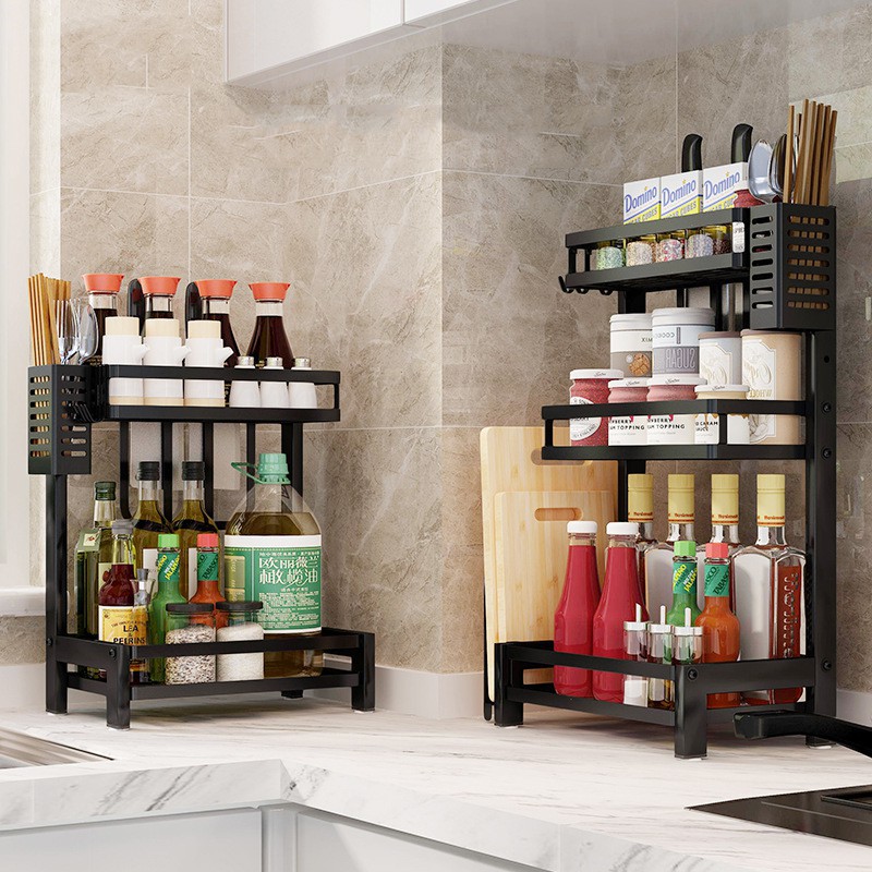 Kệ bếp đa năng nhiều tầng, kệ đựng dụng cụ, gia vị nhà bếp bằng inox sơn tĩnh điện cao cấp | BigBuy360 - bigbuy360.vn