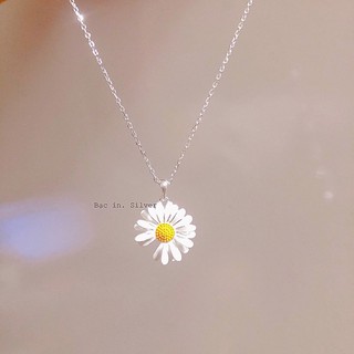 Dây Chuyền Hoa Cúc Hoạ Mi 3D - Bạc ỉn Silver
