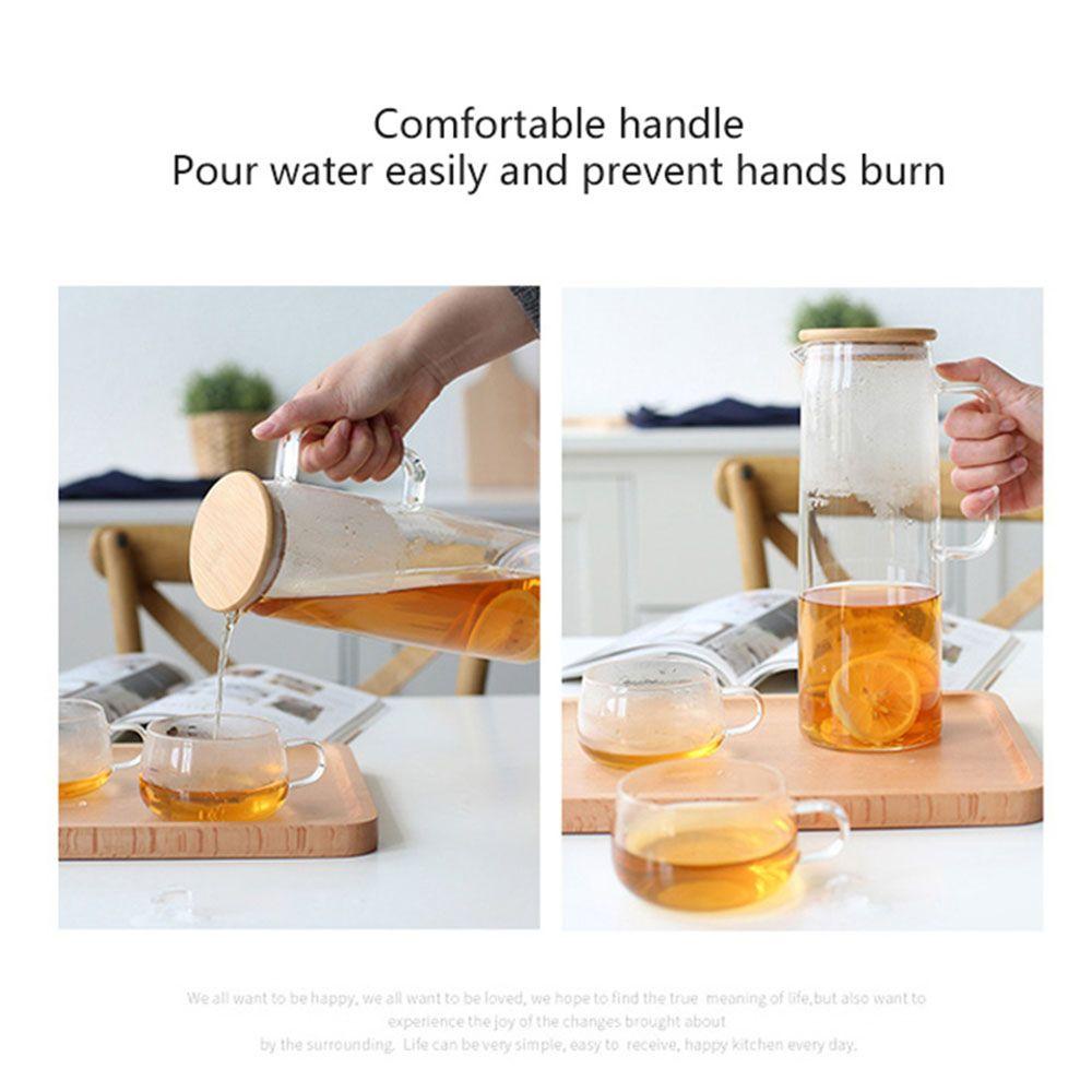 1 Ấm Trà Bằng Thủy Tinh Chịu Nhiệt Đa Năng Có Tay Cầm Và Nắp Đậy