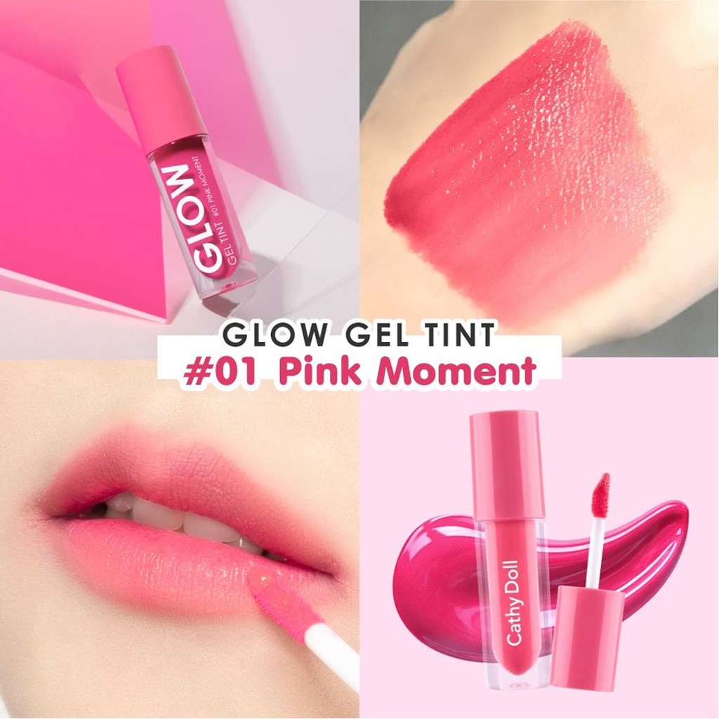 Son nước đủ 8 màu siêu lì mềm môi Cathy Doll Glow Gel Tint  2.4 g.