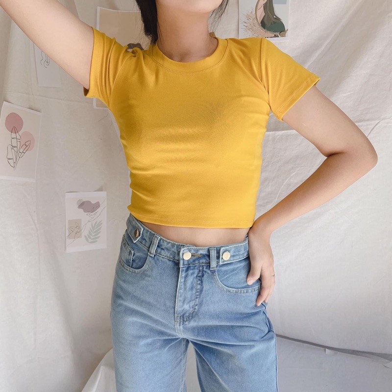 🌸🌸áo Basic Top cổ tròn không bao giờ lỗi thời🌸🌸📷📷ảnh thật toàn bộ📷📷Áo thun ôm cổ tròn- áo Basic | BigBuy360 - bigbuy360.vn