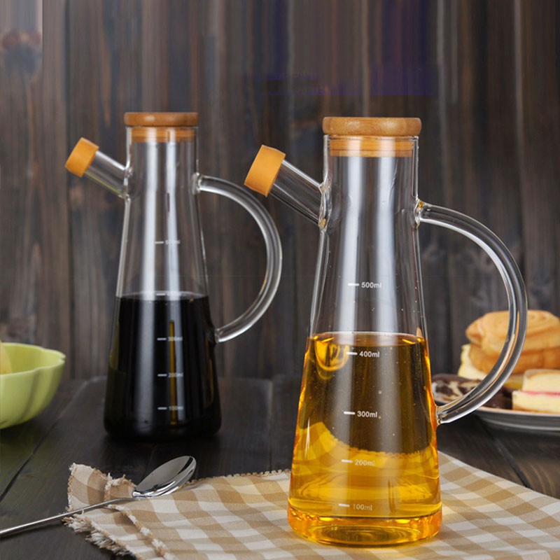 GETNOIVAS Bình Thủy Tinh Đựng Dầu Ô Liu 500Ml