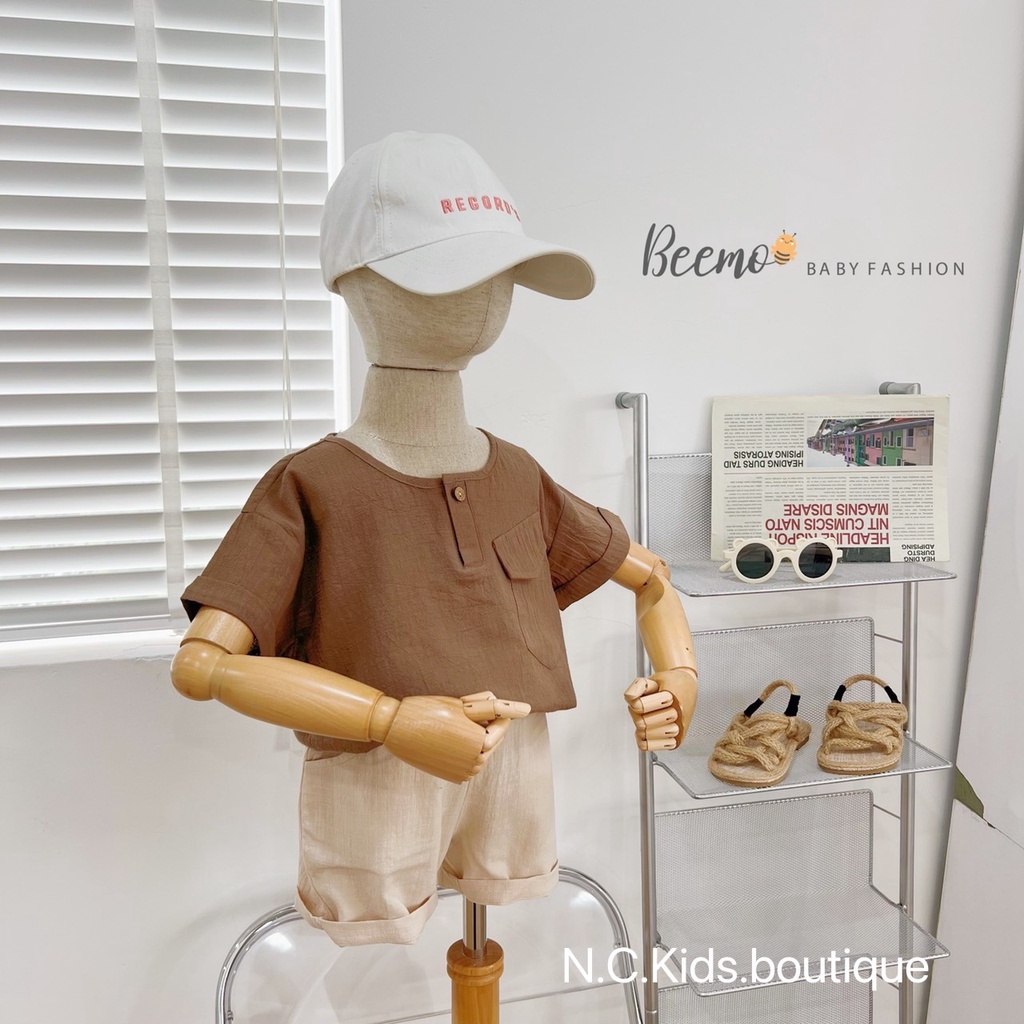 Bộ đũi bé trai cổ trụ