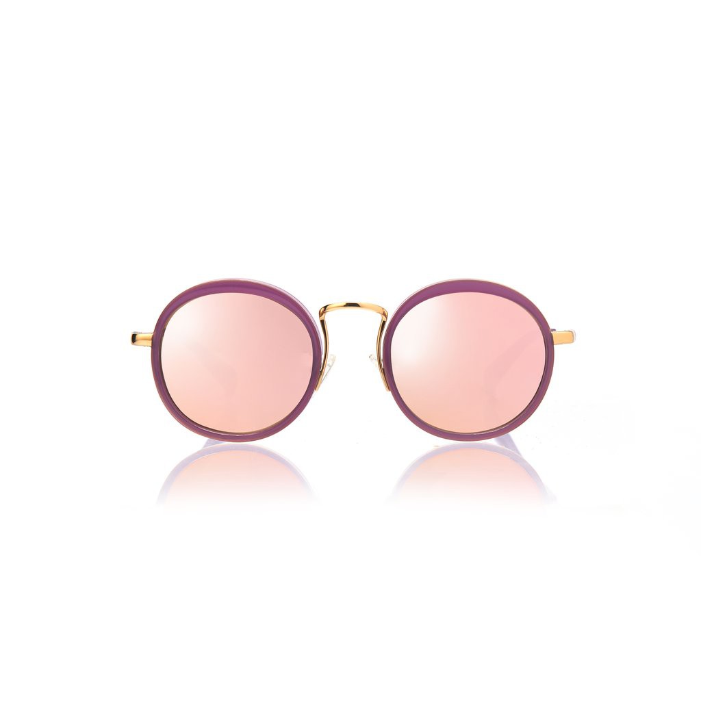 Mắt Kính Thời Trang KYOTO (Violet And Gold Metal With Pink Mirror Lens)