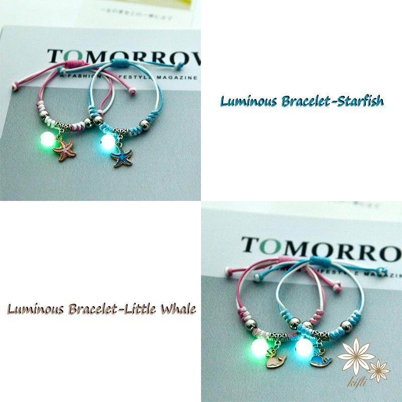 【kifli】Vòng Tay Dạ Quang Đáng Yêu Thời Trang Hàn Quốc Cho Nữ