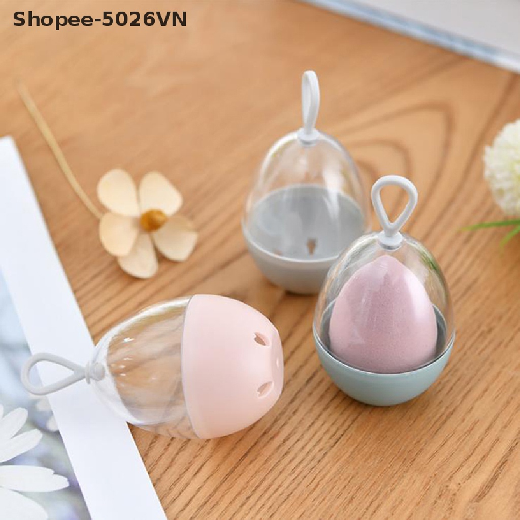 Hộp đựng mút trang điểm hình trứng thoáng khí chống mốc