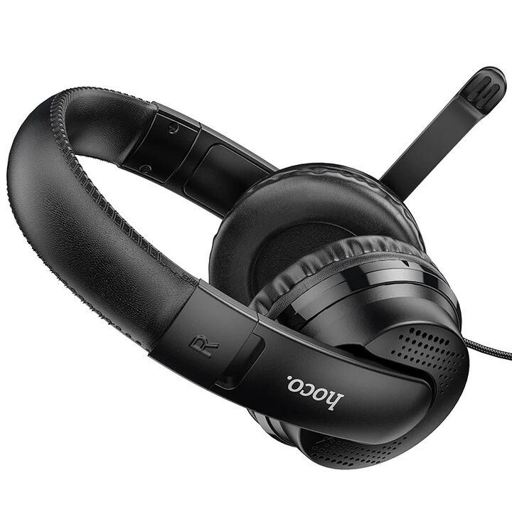 Tai nghe chụp tai Hoco W103 headphone máy tính, điện thoại jack 3.5 có míc đàm thoại chơi game chính hãng