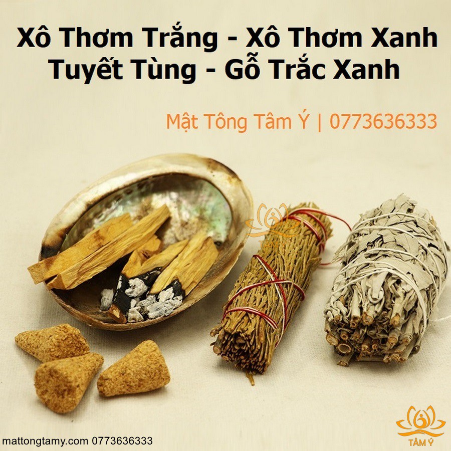 White Sage/Blue Sage/Cedar Sage/Palo Santo -Xô Thơm Trắng/Xô Thơm Xanh/Tuyết tùng/Gỗ Trắc Xanh Nam California nhiều size