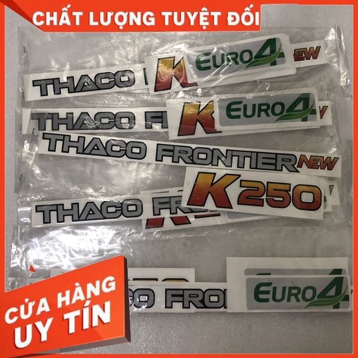 Full Bộ Tem Dán Xe Kia K250 - K200 [ Đầy đủ chi tiết Gồm 6 chữ ]