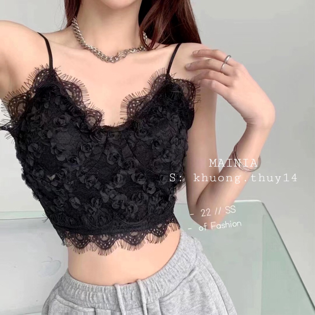 Áo Bra Hoa Hồng Nhí Hai Dây Siêu Đẹp Kiểu Mới Áo Croptop Hottrend Siêu Đẹp Mainia Shop