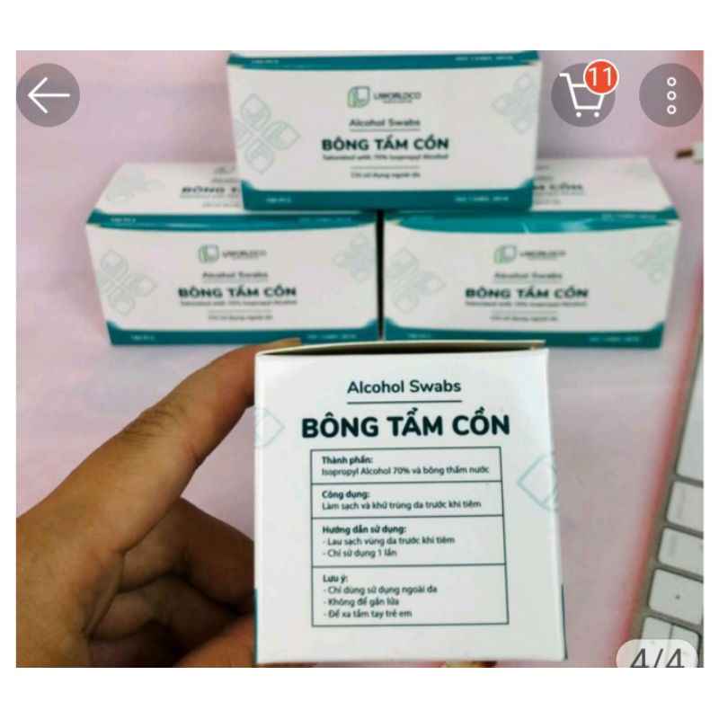 bông tẩm cồn, giấy cồn, giấy lau móng tay, Giấy lau móng, Miếng lau cồn, bông cồn