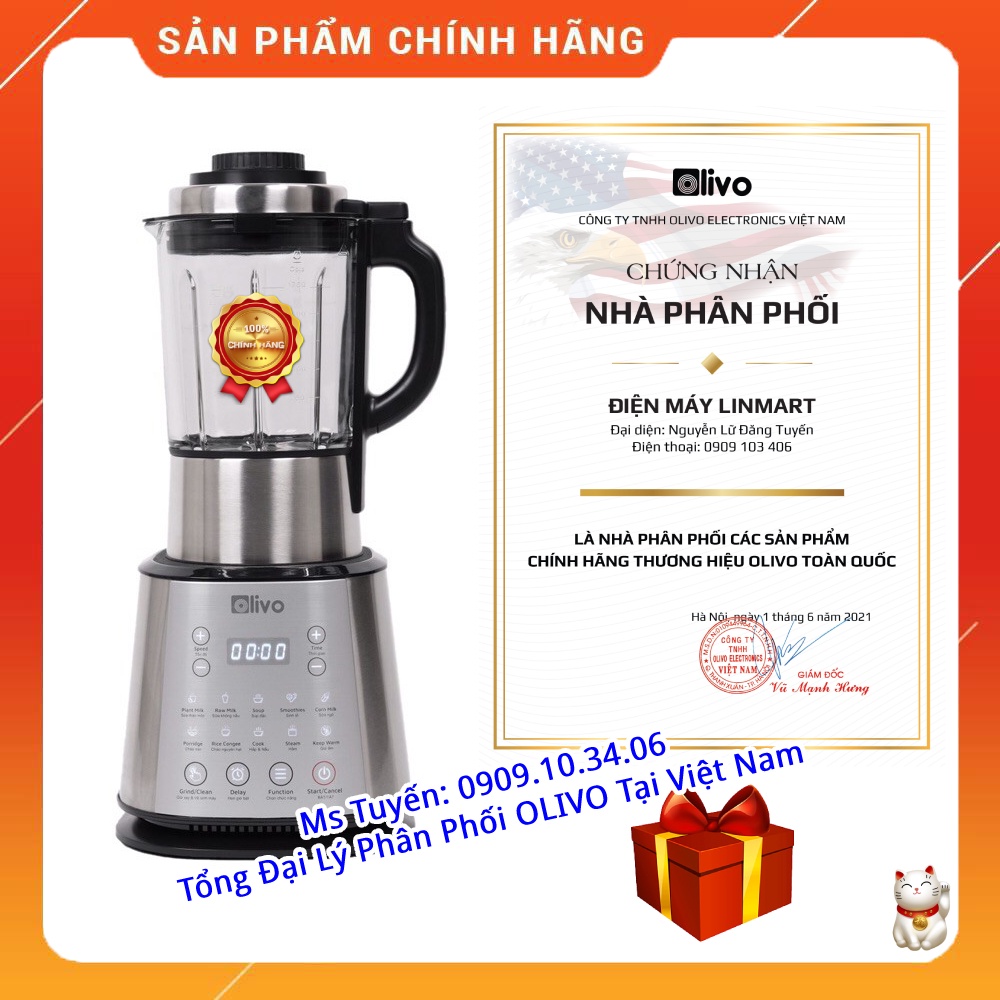 [Mã ELHA22 giảm 6% đơn 300K] [CHÍNH HÃNG] Máy Làm Sữa Hạt OLIVO X20 - Thương Hiệu Mỹ