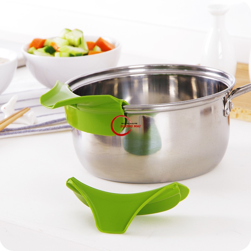 [Giá Sỉ] Miếng Silicon Rót Nồi - Rót Canh, Súp, Dầu từ nồi gắn nồi giúp đổ canh súp chống tràn