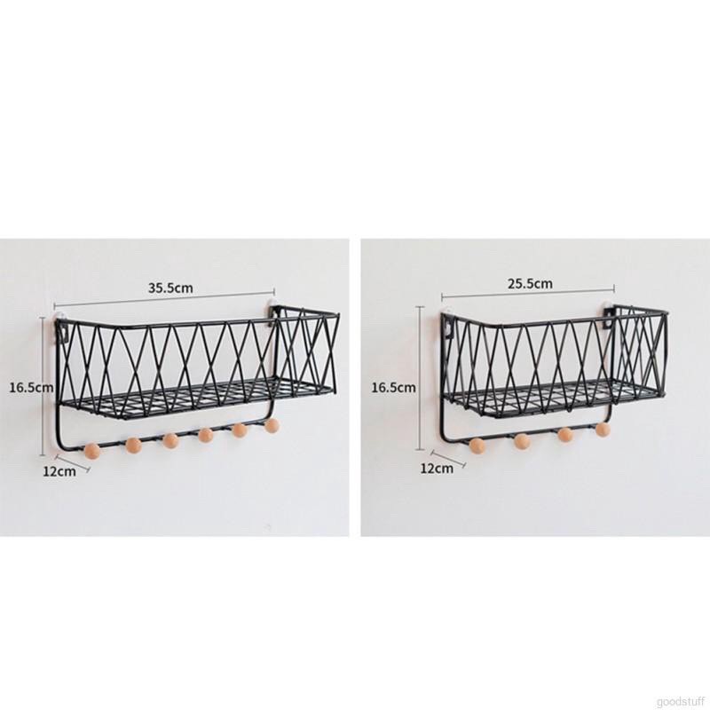[NEW ITEM] Kệ để đồ treo tường có móc treo, kệ trang trí