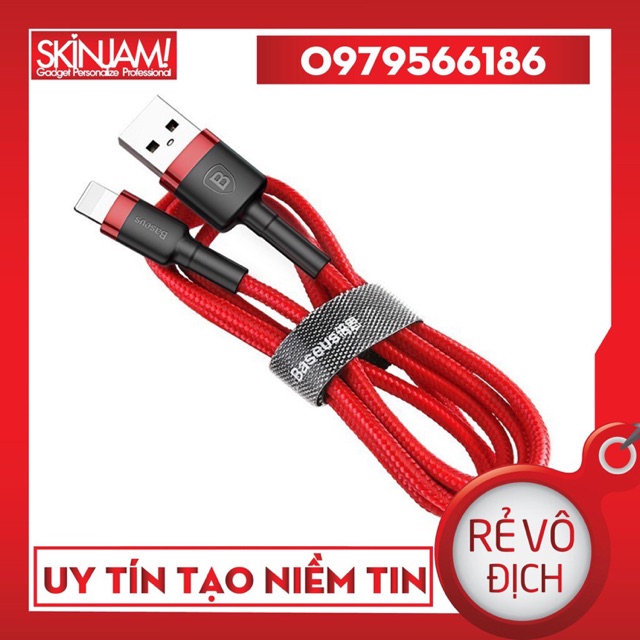 Cáp sạc Baseus Cafule cho iP/IP( 2.4A,Sạc nhanh,Siêu bền)
