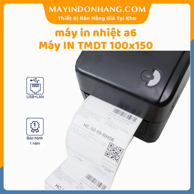 Combo sản phẩm máy in nhiệt khổ A6, in đơn hàng TMDT Chuyên in đơn Shopee Xprinter 420B - ATP 420B USB + LAN