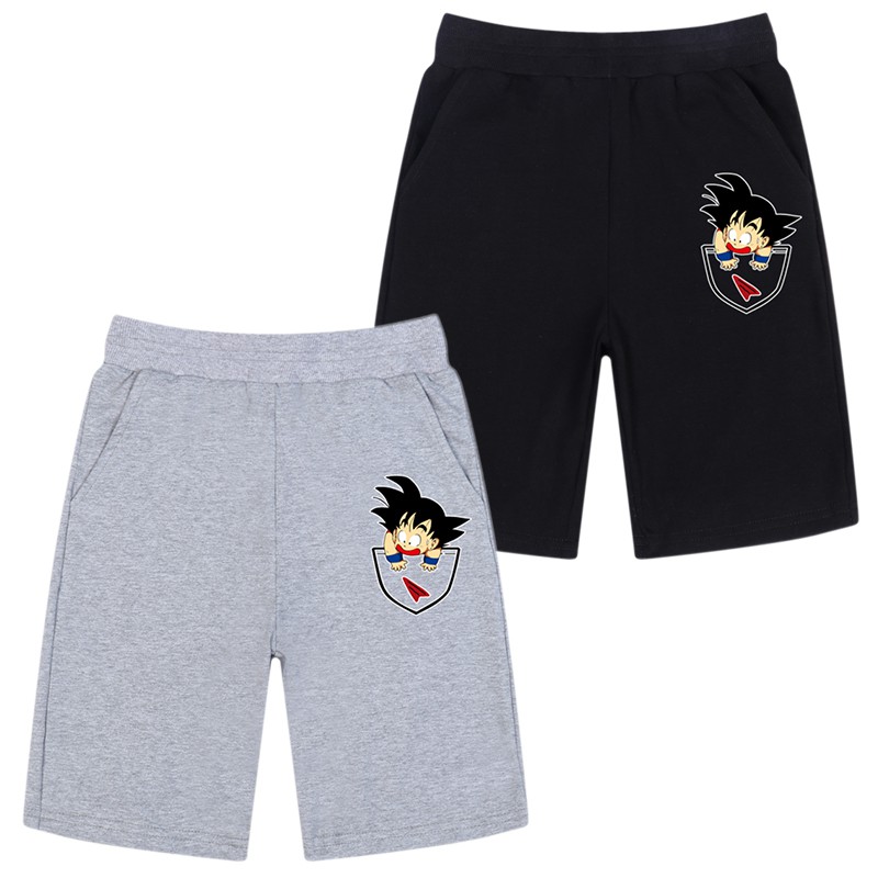 Quần short bằng cotton hình Son goku Dragon Ball Z cho bé trai