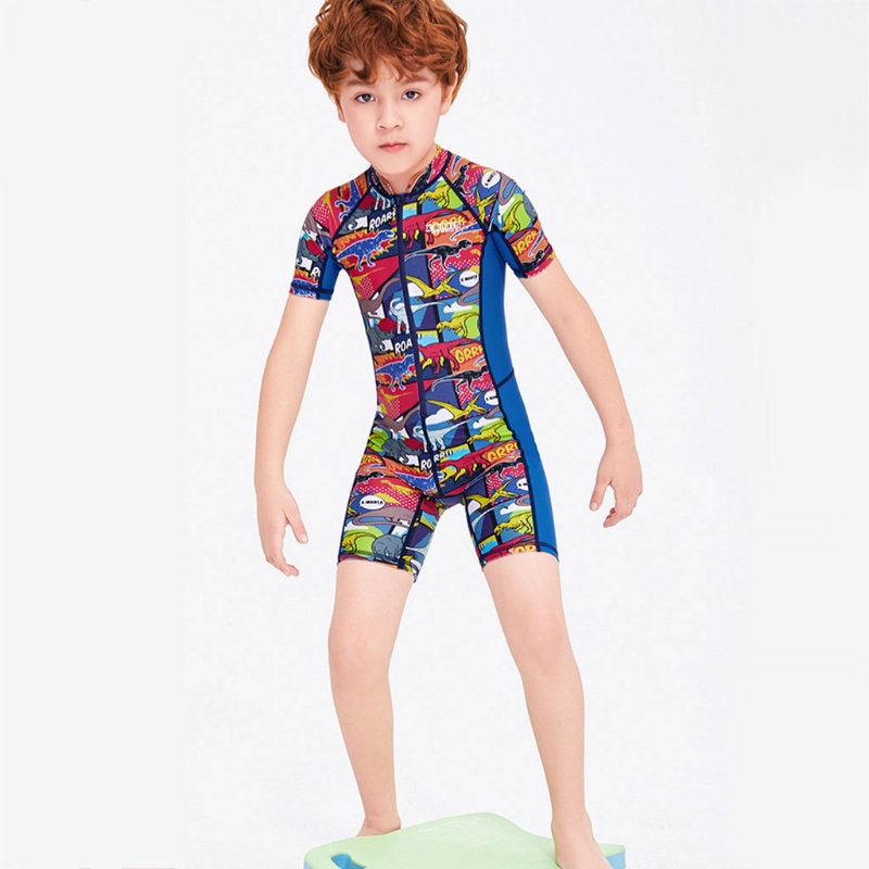 Bộ Đồ Bơi Một Mảnh Tay Ngắn Chống Nắng Dành Cho Bé Trai