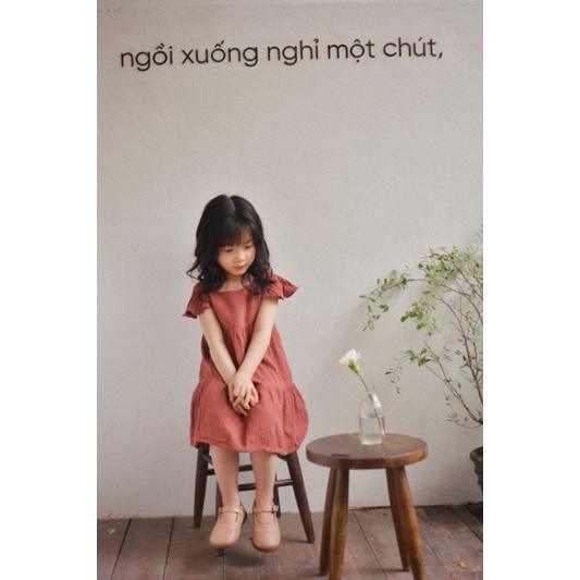 Váy Muslin thiết kế cho bé