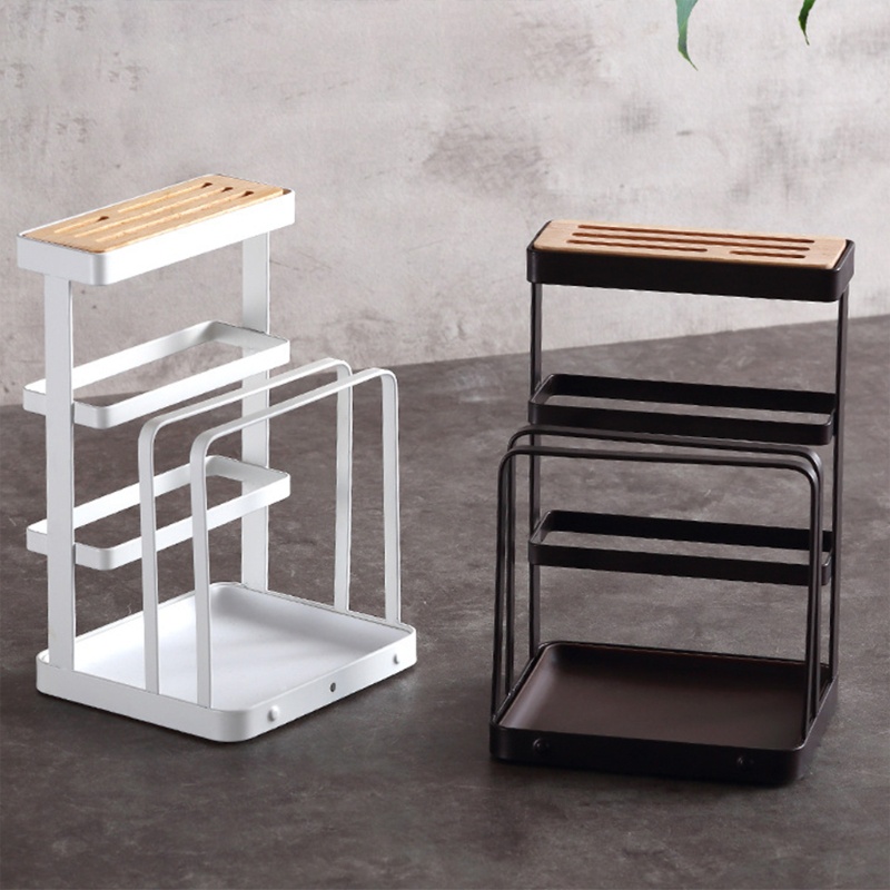 Kệ Đựng Dao / Nắp Nồi Chia Ngăn Tiện Dụng Cho Nhà Bếp