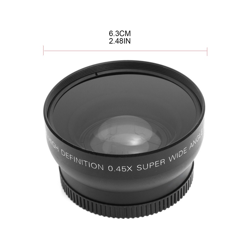 Thấu Kính Macro Góc Rộng 58mm 0.45X Cho Máy Ảnh