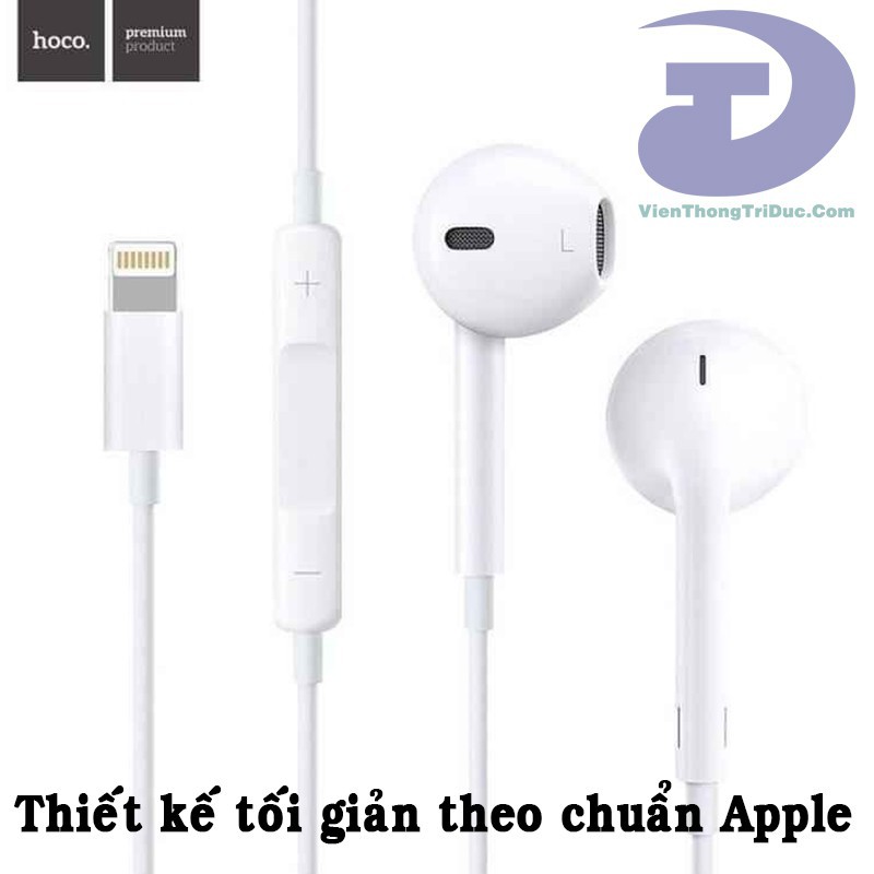 ✅Chính Hãng✅ Tai Nghe Dây Hoco L7 Plus Cho iPhone/iPad -Chất Âm Bass-Treble Đã Tai- Cổng Lightning-Dây 1.2m- Giá Siêu Rẻ