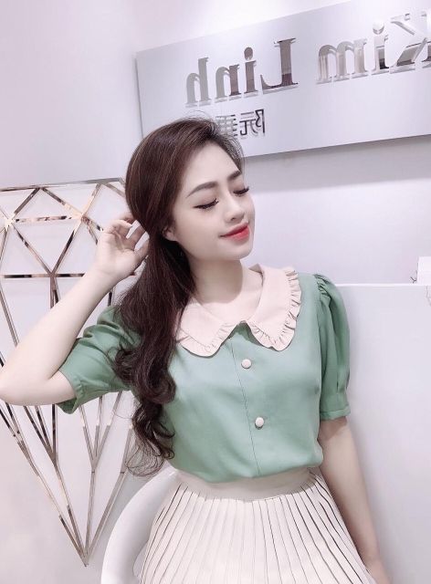 [Mã FAMAYWA giảm 10K đơn 50K] Áo sơ mi viền cổ tay cộc | BigBuy360 - bigbuy360.vn