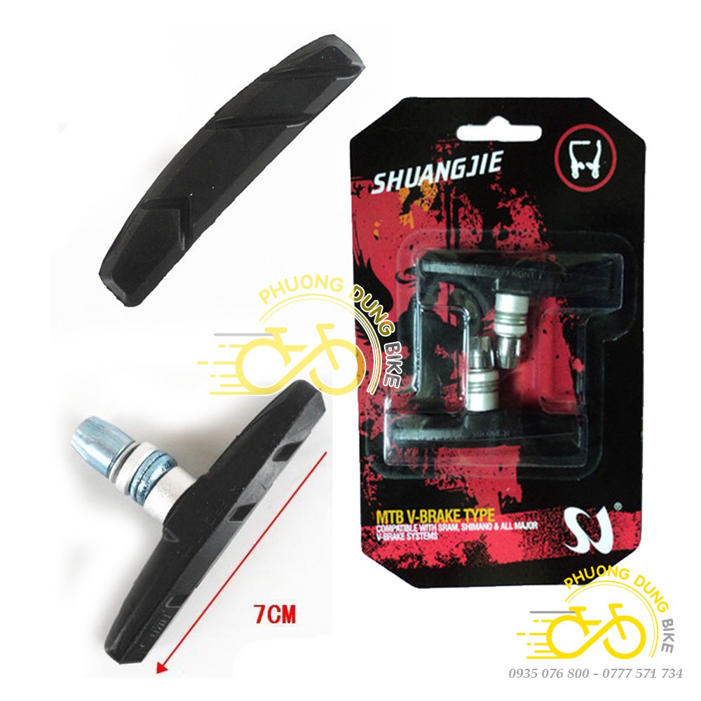 Cặp gôm phanh xe đạp MTB SHUANGJIE - 2 gôm phanh