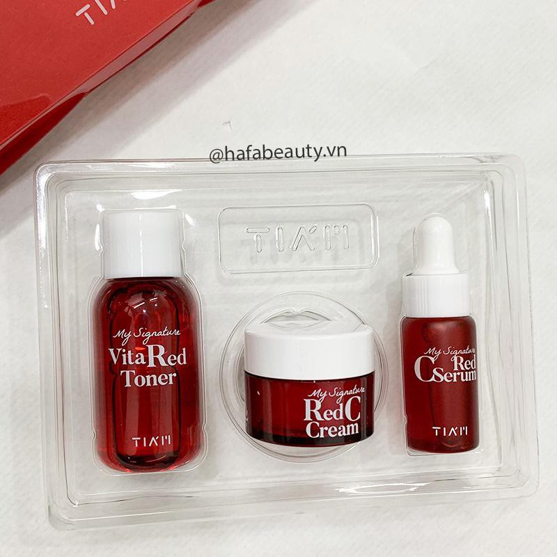 [Mini Size 15ml] Kem dưỡng vitamin C dưỡng trắng da, làm mờ thâm Tiam My Signature Red C Cream 15ml