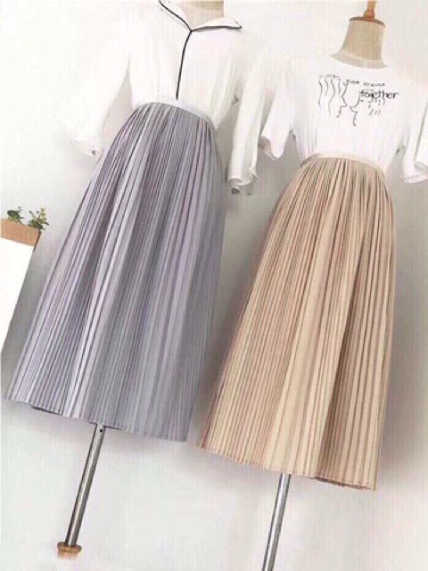 Chân váy xếp ly nhỏ dáng midi hàng loại 1 QC | BigBuy360 - bigbuy360.vn