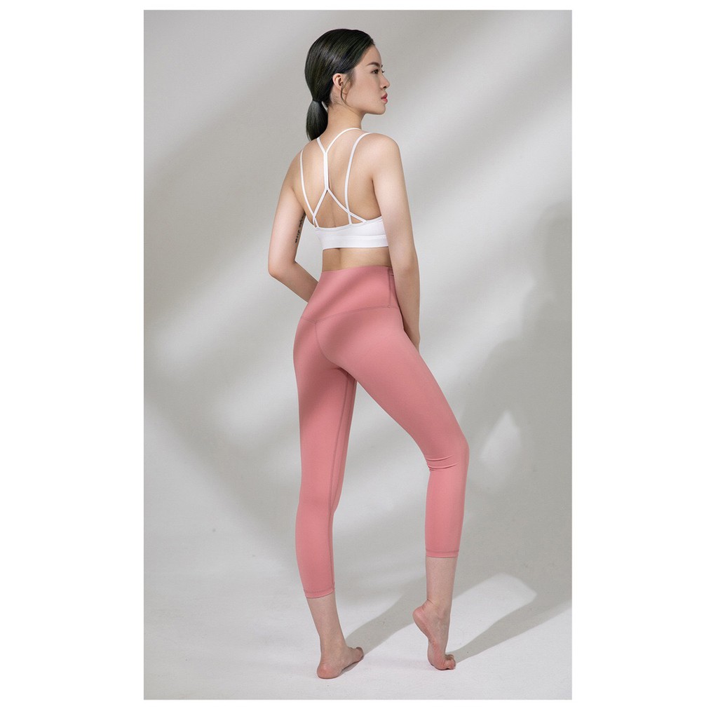 Quần Legging Thể Thao Lưng Cao Chất Liệu Nhanh Khô Size 7 / 8 Dành Cho Nữ