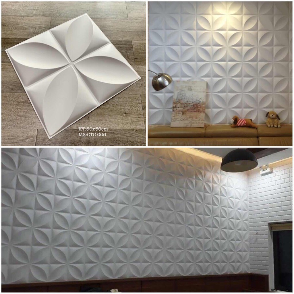 Tấm ốp tường 3D nhựa PVC 50x50cm