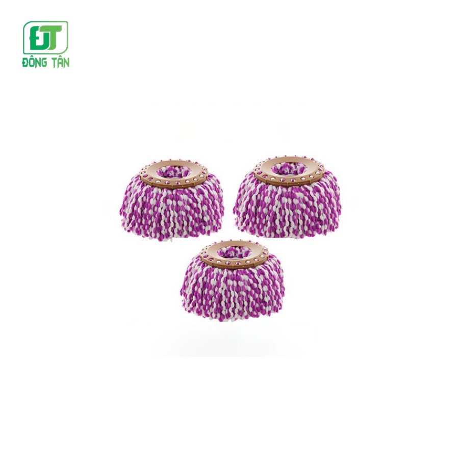 Combo 3 Bông Lau Nhà 360 Độ ĐÔNG TÂN Sợi Microfiber Loại Dày Thấm Hút Nhanh Màu Ngẫu Nhiên Sạch Hơn Bao Giờ Hết