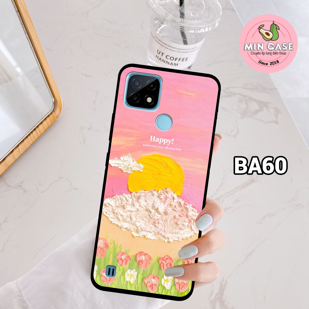 Ốp lưng điện thoại REALME in hình hoa sáp màu cho Realme C21/ C21Y/ C11/ C12/ C15/ C20